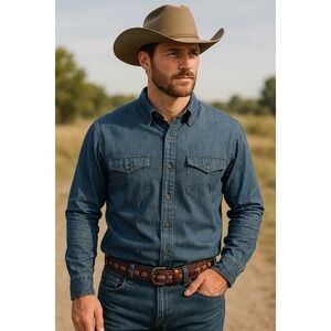 Dick Idol Vintage Men's Woven Leather Belt Brown Braided Western Rustic Size 38